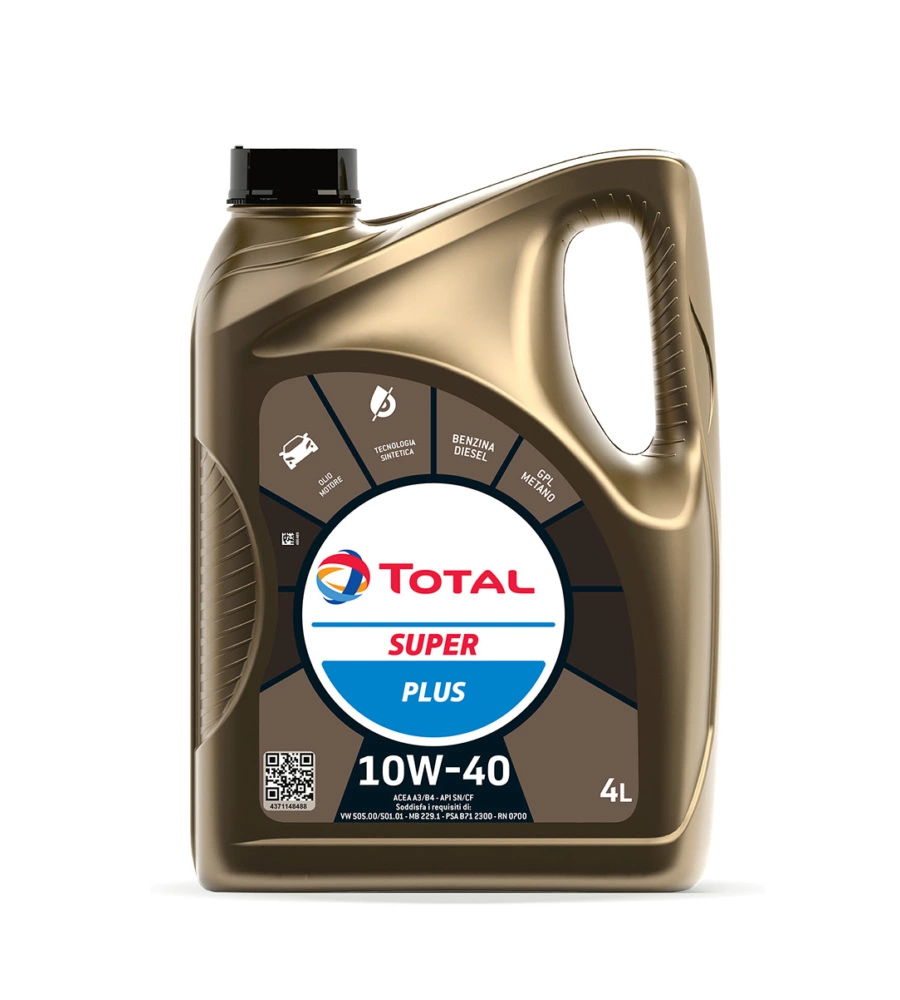 Olio motore "total super plus 10w40", 4 litri